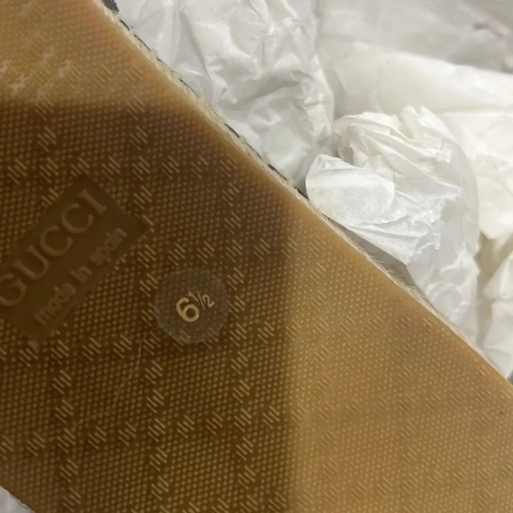 Gucci Black Leather Espadrilles